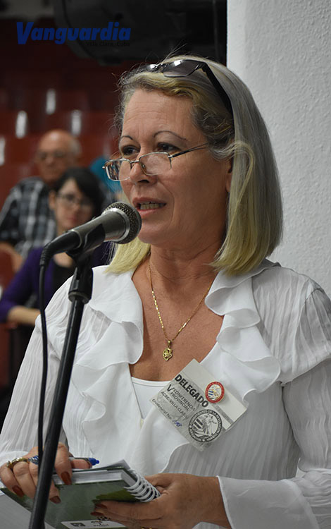 Delegada a la Conferencia de la Asociación Nacinal de Combatientes de la Revolución Cubana en Villa Clara. Delegada a la Conferencia de la Asociación Nacinal de Combatientes de la Revolución Cubana en Villa Clara.