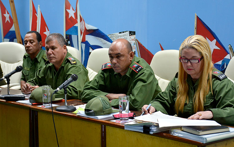 Consejo de Defensa de Villa Clara en reunión de Ejercicio Meteoro 2018.