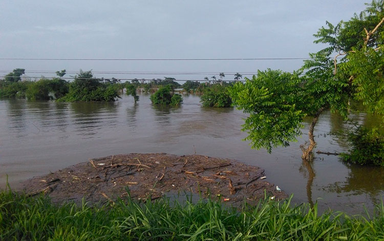 Inundaciones en Sitiecito, Sagua la Grande.