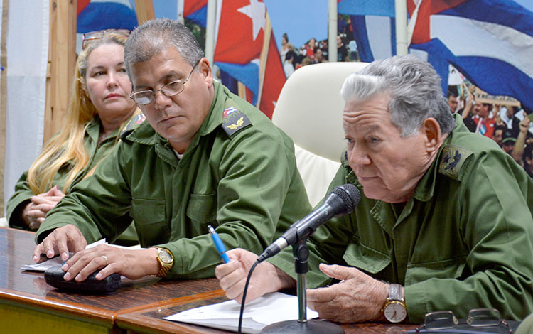 Ramón Pardo Guerra, jefe del Estado Mayor Nacional de la Defensa Civil, evalúa situación de Villa Clara tras intensas lluvias.
