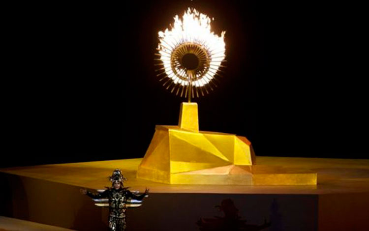 Llama de los Juegos Panamericanos de Lima 2019 en la ceremonia de clausura de los Juegos. Llama de los Juegos Panamericanos de Lima 2019 en la ceremonia de clausura de los Juegos.