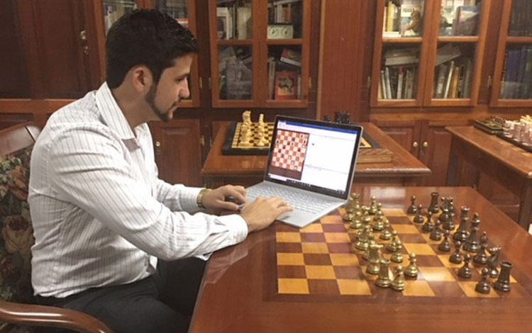 GM Yaser Quesada. (Foto. Federación de Ajedrez de Nicaragua)