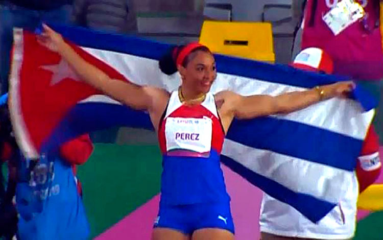 Yaimé Pérez, campeona panamericana de Lima 2019 en el lanzamiento de disco.