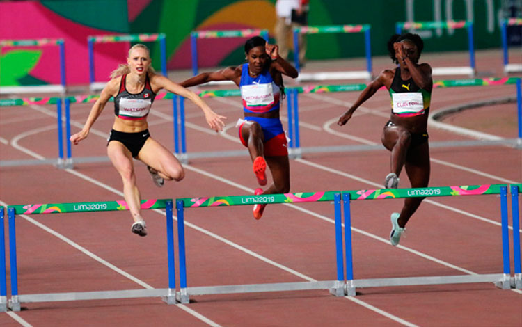 Final de los 400 metros con vallas en Lima 2019. Final de los 400 metros con vallas en Lima 2019.