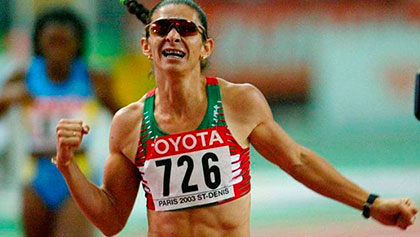 Ana Gabriela Guevara gana los 400 m en el Mundial de Parí­s en 2003.