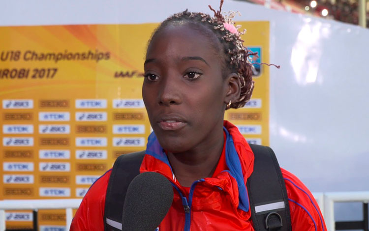 Zullia Hernández Bonne, atleta de triple salto de Cuba.