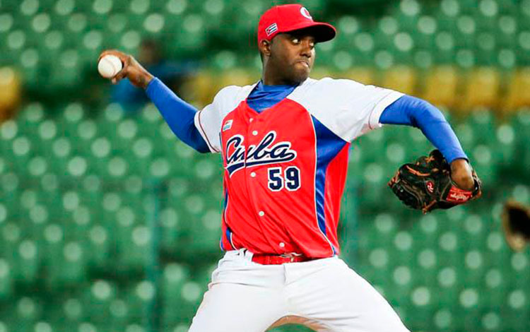 Pitcher Vladimir Baños, Cuba.