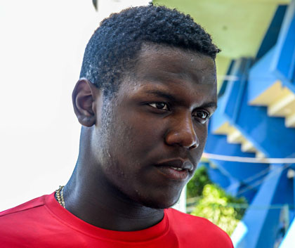 Michel Triana Moret, equipo Cuba sub 18 de béisbol. El cifuentense Michel Triana Moret, del equipo Cuba sub 18 de béisbol.