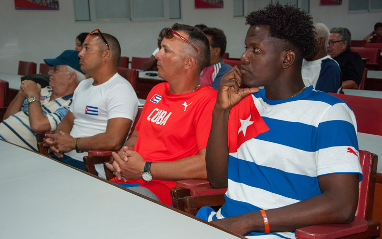 Integrantes del equipo Villa Clara de béisbol.