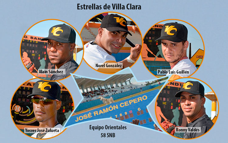 Peloteros de Villa Clara convocados al Juego de las Estrellas de la 58 Serie Nacional de Béisbol de Cuba.