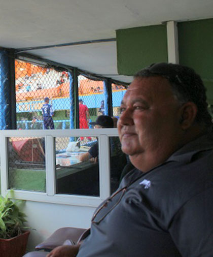 Manuel Valdés, administrador del estadio Augusto César Sandino, de Santa Clara. Manuel Valdés, administrador del estadio Augusto César Sandino, de Santa Clara.