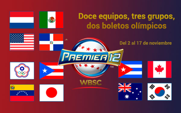 Calendario del Premier 12 de béisbol 2019.