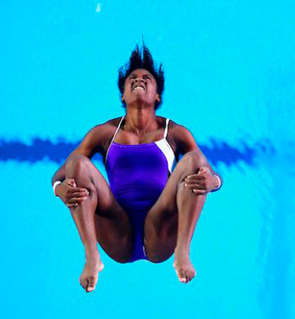 Cubana Anisley Garcí­a, séptima en la plataforma a 10 m en el clavado de los Panamericanos de Lima 2019.