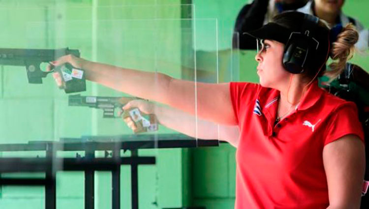 Laina Pérez, primera campeona panamericana de Cuba en Lima 2019, ganó oro en la pistola de aire a 10 m. 