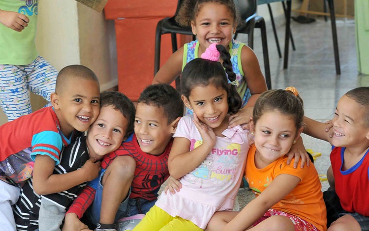 Niños del Círculo Infantil Meñique de Corralillo