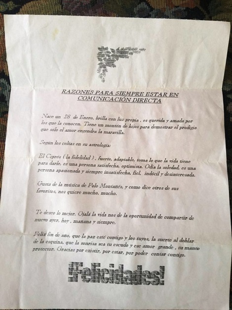 Carta a Miriam Meneses de una alumna Carta a Miriam Meneses de una alumna