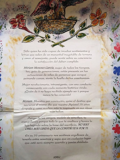 Diploma de la ANEC a Miriam Meneses Diploma de la ANEC a Miriam Meneses