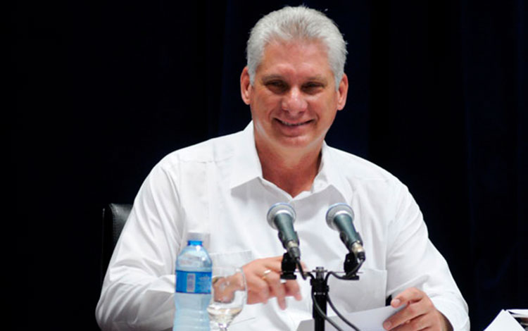 Miguel Díaz-Canel Bernúdez, presidente de los Consejos de Estado y de Ministros de Cuba. Miguel Díaz-Canel Bernúdez, presidente de los Consejos de Estado y de Ministros de Cuba.