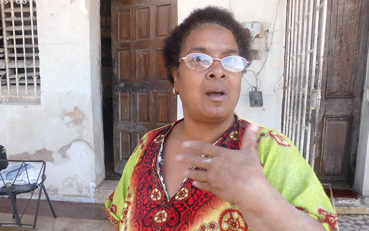 Zaida Infante, vecina de La Habana afectada por el tornado.