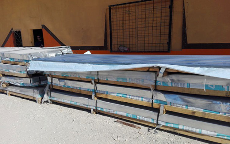 Materiales para cubiertas de viviendas donados por PNUD a Caibarién, Villa Clara.