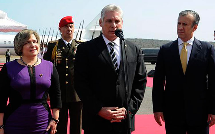 Miguel Díaz-Canel arribó el 30 de mayo de 2018 a Venezuela.