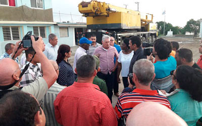 Presidente cubano, Miguel Dí­az-Canel, recorre Batanamó, municipio de Mayabeque.