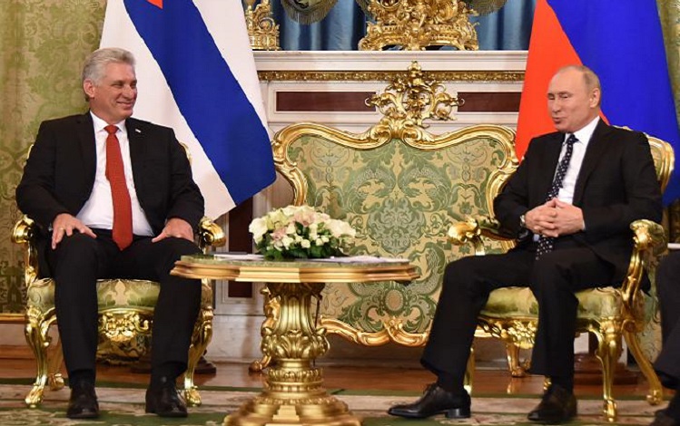 Miguel Díaz-Canel y Vladimir Putin