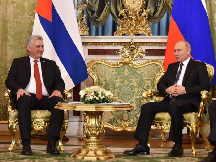Miguel Díaz-Canel y Vladimir Putin