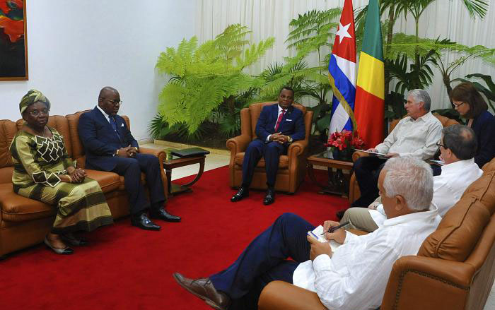 Díaz-Canel y Canciller de la República del Congo Díaz-Canel y Canciller de la República del Congo