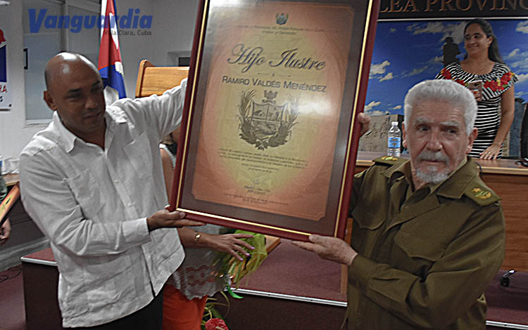  Distinción de Hijo Ilustre de Villa Clara al Comandante de la Revolución Ramiro Valdés Menéndez 
