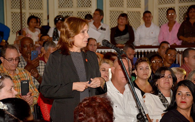 Ana Marí­a Mari Machado, vicepresidenta de la Asamblea Nacional y del Consejo de Estado.