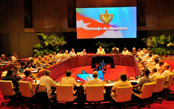 Reunión del Consejo de Ministros de Cuba.
