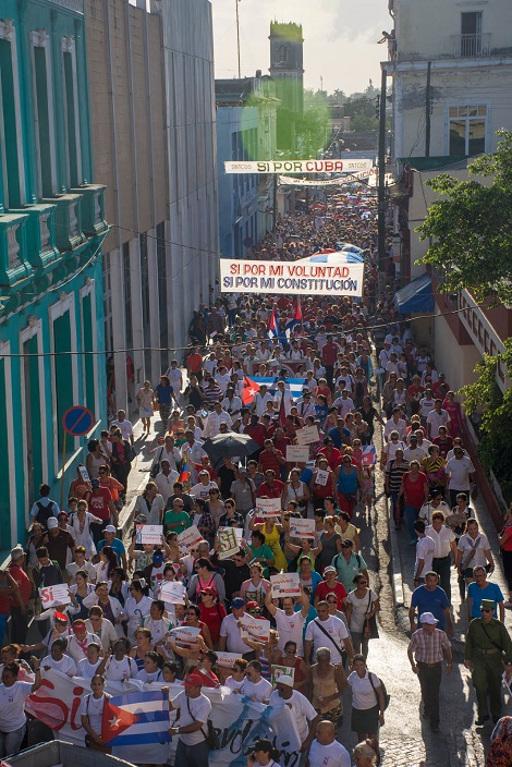 Marcha en apoyo a Venezuela en Santa Clara Marcha en apoyo a Venezuela en Santa Clara