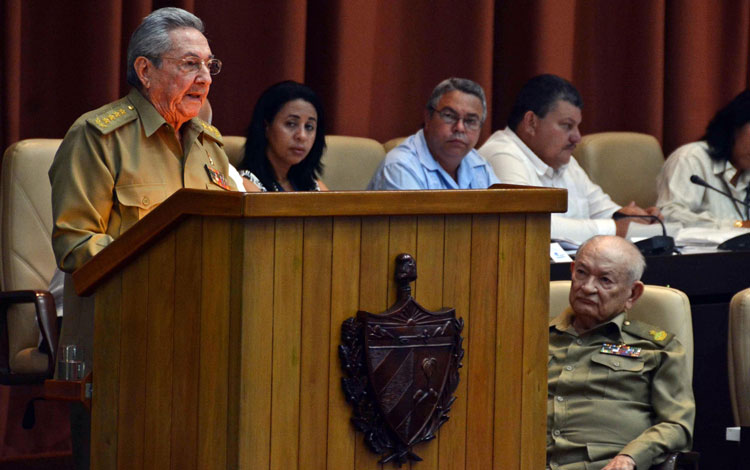 Raúl Castro en sesión de la Asamblea Nacional del Poder Popular.