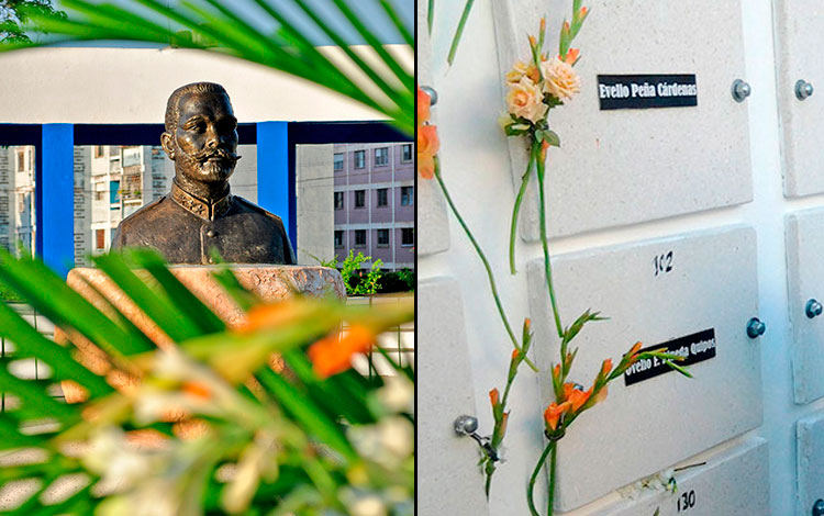 Homenaje a Antonio Maceo y a los combatientes internacionalistas cubanos.