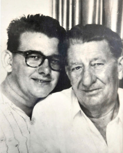 Abel Santamarí­a Cuadrado y su padre, Benigno Cuadrado Pérez.