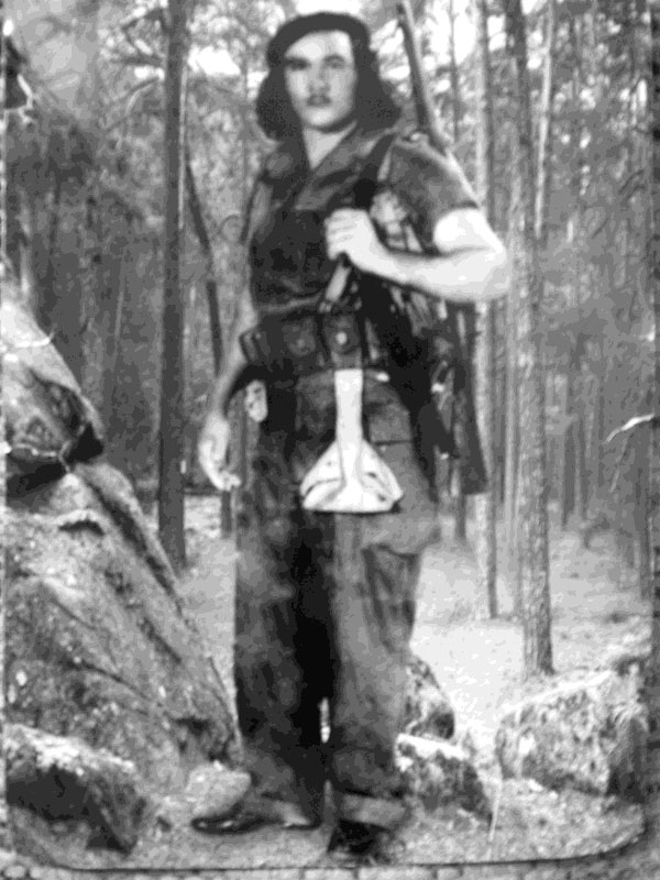 Julio Guerra Niebla en su etapa de combatiente del Ejército Rebelde.