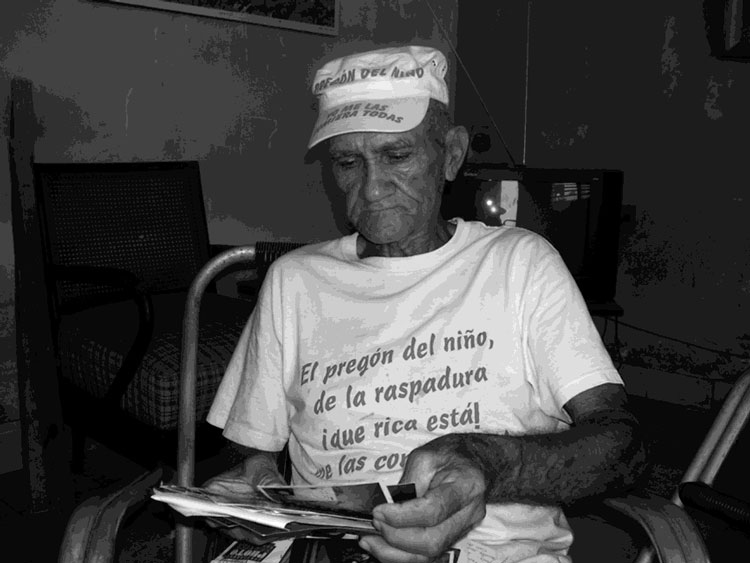 Julio Guerra Niebla, quien fue popular en Santa Clara por el pregón de la raspadura.