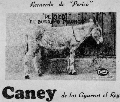 Propaganda que utiliza la imagen del burro Perico, en Santa Clara.