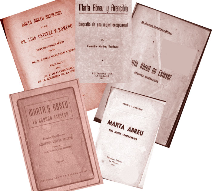 Libros dedicados a Marta Abreu. Libros dedicados a Marta Abreu.