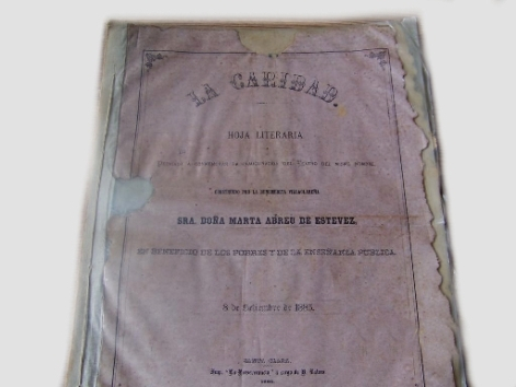 Hoja Literaria, publicado con la inauguración del Teatro La Caridad Hoja Literaria, publicado con la inauguración del Teatro La Caridad