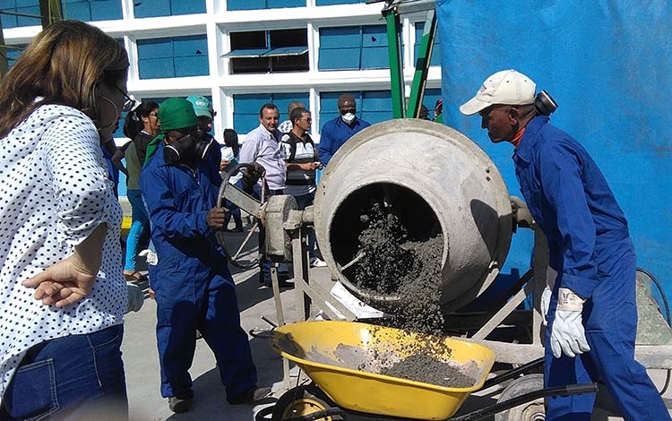 Utilización del vidrio molido en mezcla para confección de bloques para la construcción.