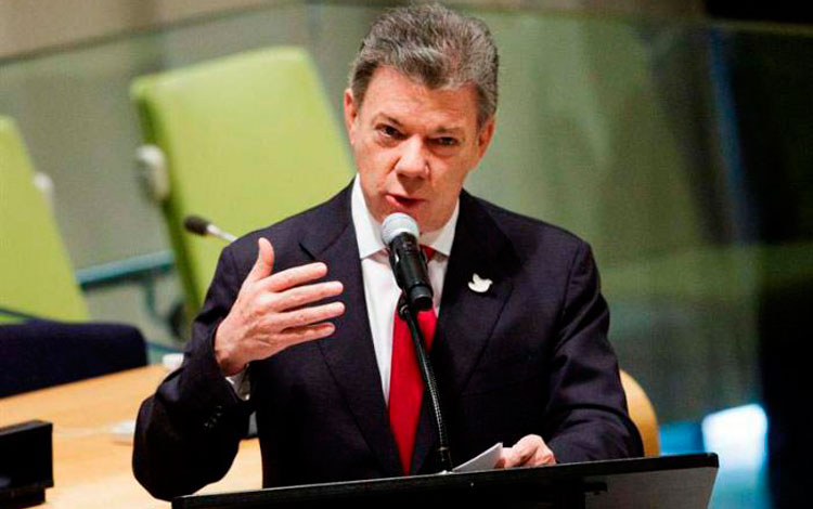 El presidente de la República de Colombia, Juan Manuel Santos Calderón
