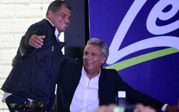 Lenín Moreno y Rafael Correa, Ecuador.