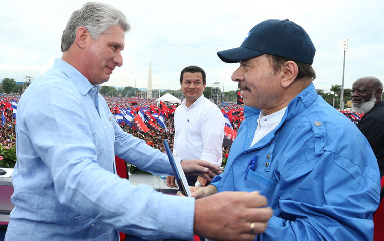 Miguel Díaz-Canel y Daniel Ortega.