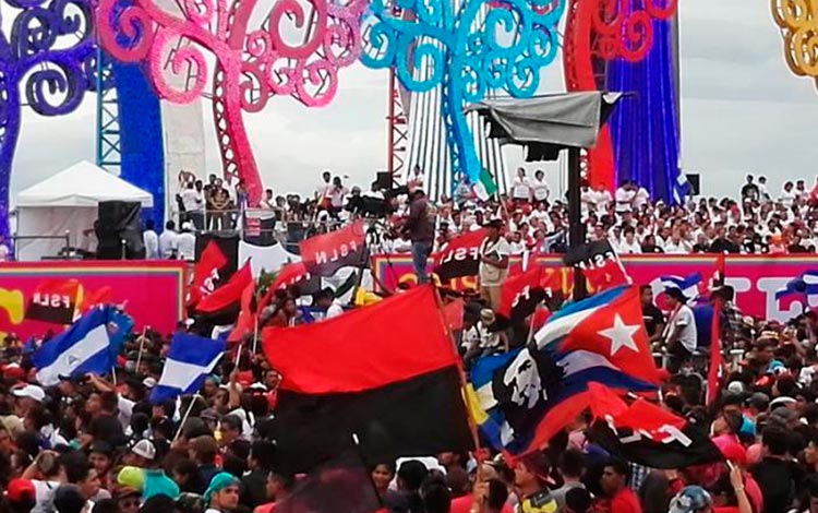 Celebración del aniversario 38 de la Revolución Sandinista.