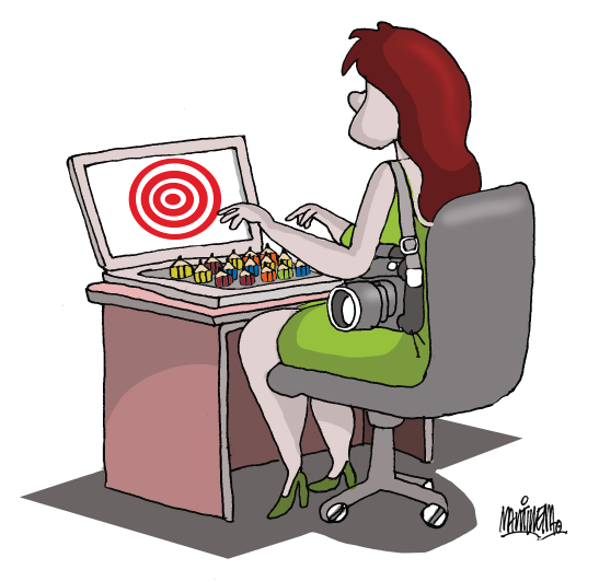 Caricatura de Alfredo Martirena sobre el periodismo en Cuba. Caricatura de Alfredo Martirena sobre el periodismo en Cuba.