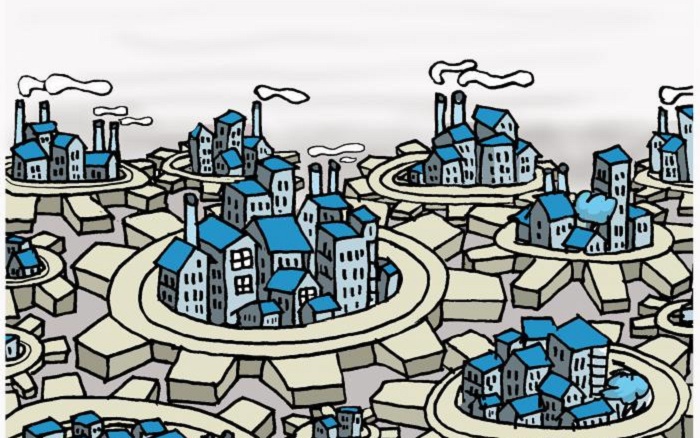 Ilustración de Martirena sobre proyectos de desarrollo local