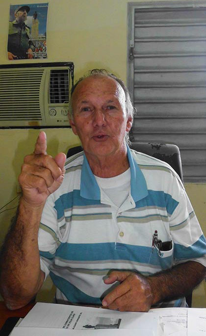Teniente coronel (r) Juan Alberto Machado González, presidente de la ACRC en Villa Clara