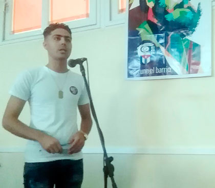 David Perdomo Rojo, joven delegado a Asamblea 9 Congreso de los CDR en Santa Clara.